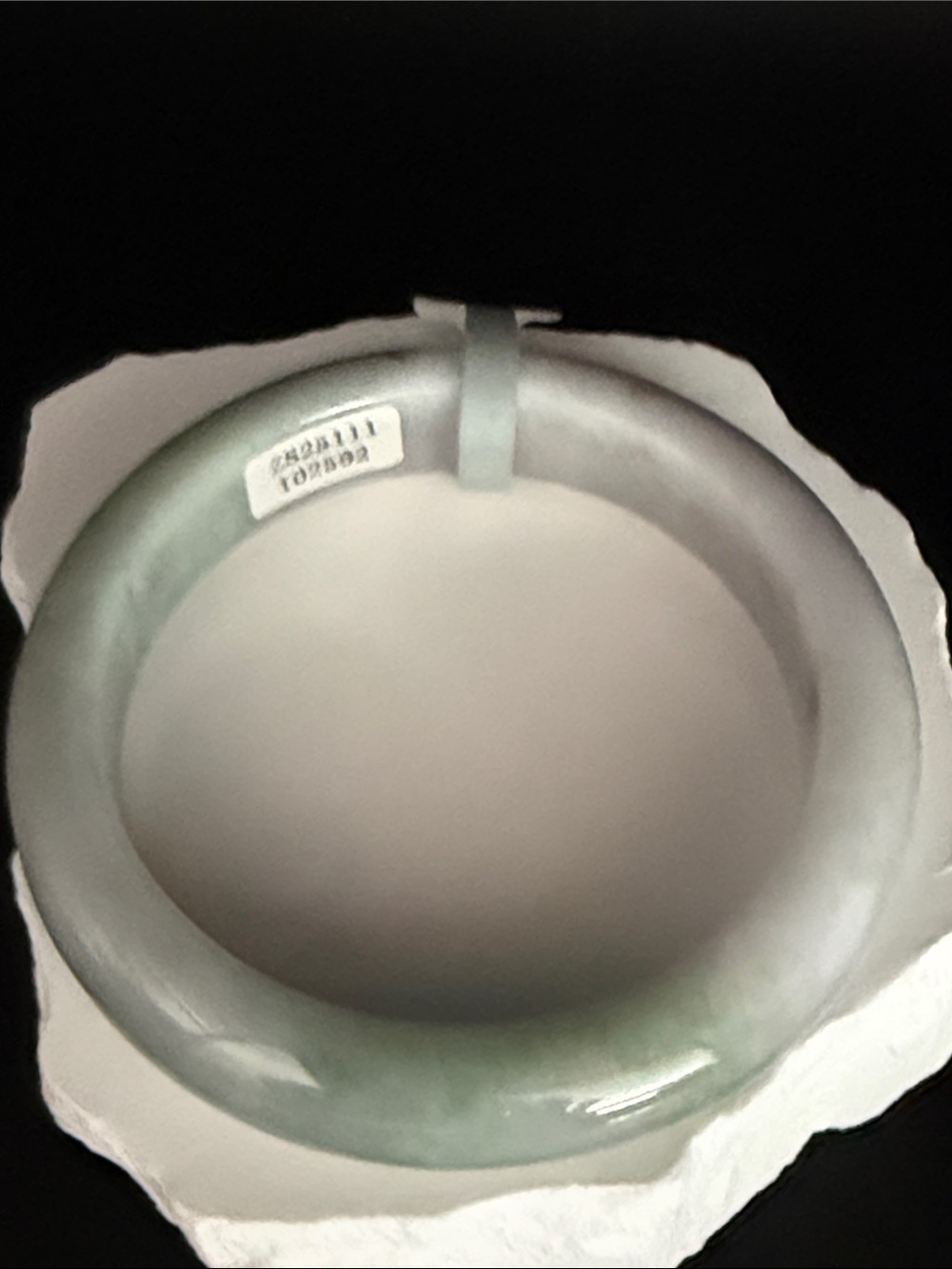 Spring Color Lavender Green Jade Bangle Bracelet - Picture 9 of 9